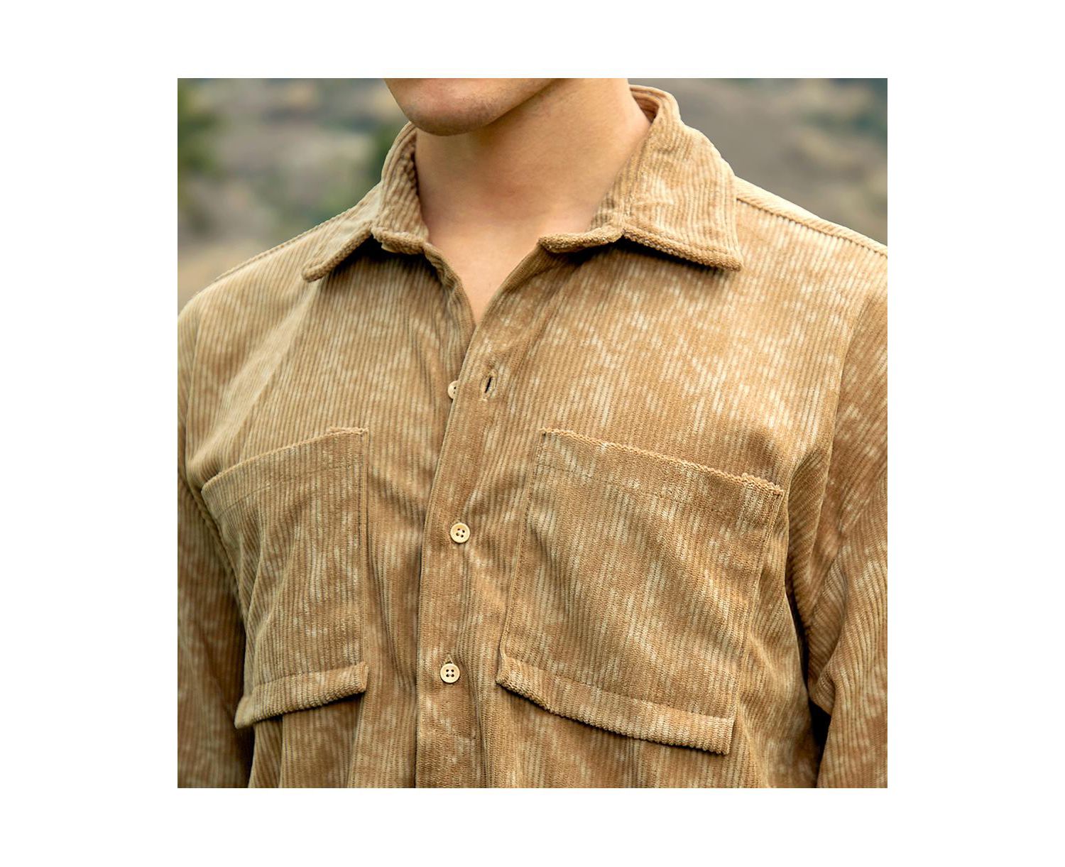 Men's Faded Corduroy Oversized Shirt