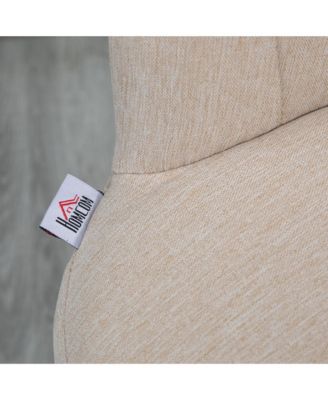 Adjustable Swivel Bar Stools Set of 2, Linen Touch Fabric,  