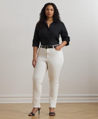 Plus Size Roll-Tab Shirt