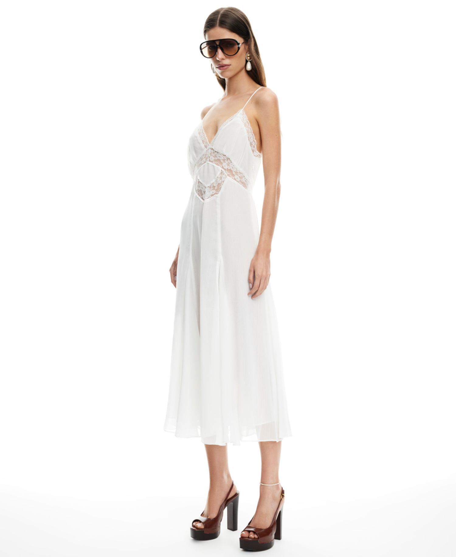 Women's Harmony Plunge Neck Midi Dress