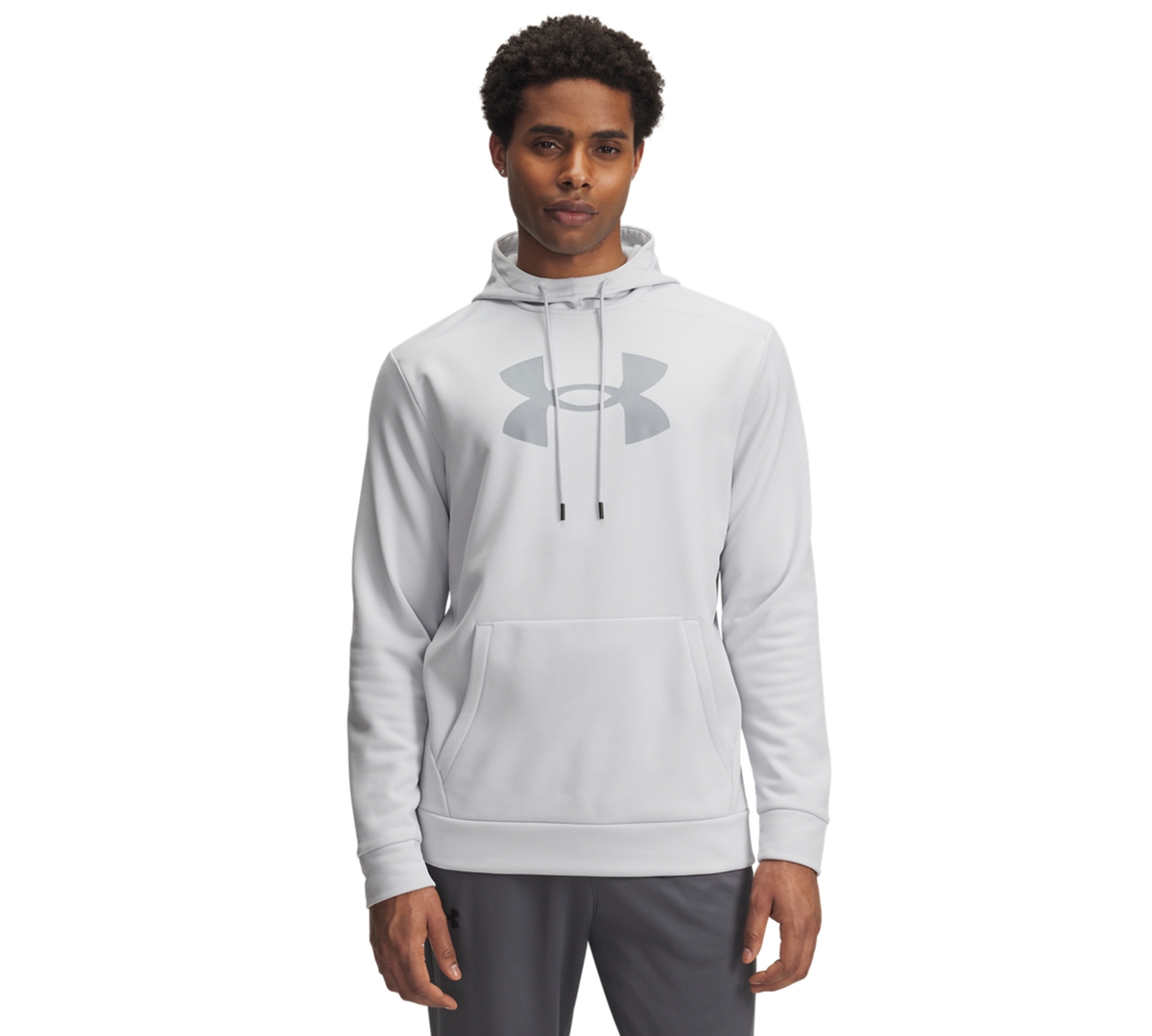 Under Armour Men's Big Logo Hooded Sweatshirt In White