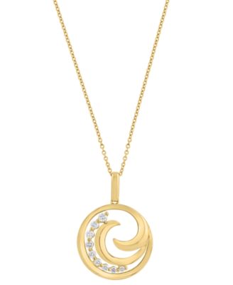 Diamond Pendant Necklace (1/4 ct. t.w.) in 14k Yellow Gold