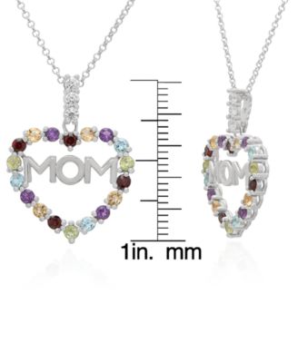2-Pc. Multi-Stone Pendant Necklace & Earrings Set (2.42 ct. t.w.) in Sterling Silver
