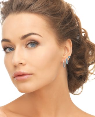 3-Pc. Blue Topaz Hoop & Stud Earrings Set (3-4/5 ct. t.w.) in Sterling Silver