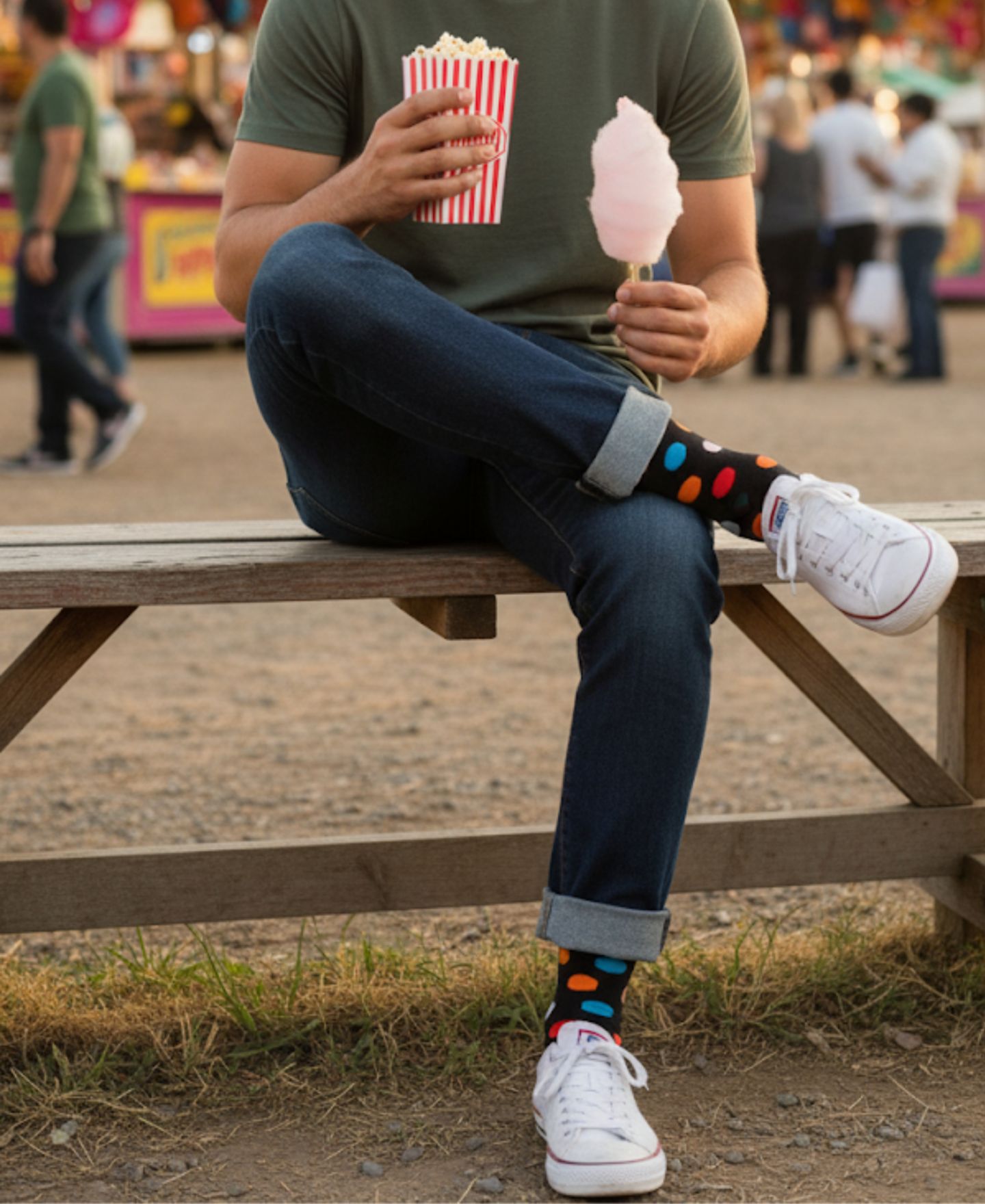 Носки Polka для мужчин — Love Sock Company, цвет: Чёрный — фото 3