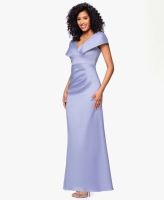 Petite V-Neck Long Sheath Dress