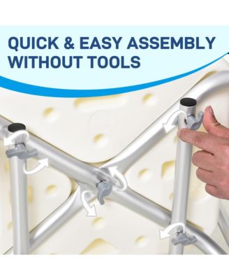 Adjustable Medical Shower Chair BathTub Seat Bench Easy Detachable Backrest