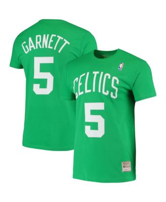 Men's Kevin Garnett Kelly Green Boston Celtics Hardwood Classics Stitch Name & Number T-Shirt