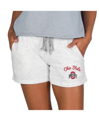 Women's Ash Ohio State Buckeyes Mainstream French Terry Tri-Blend Shorts