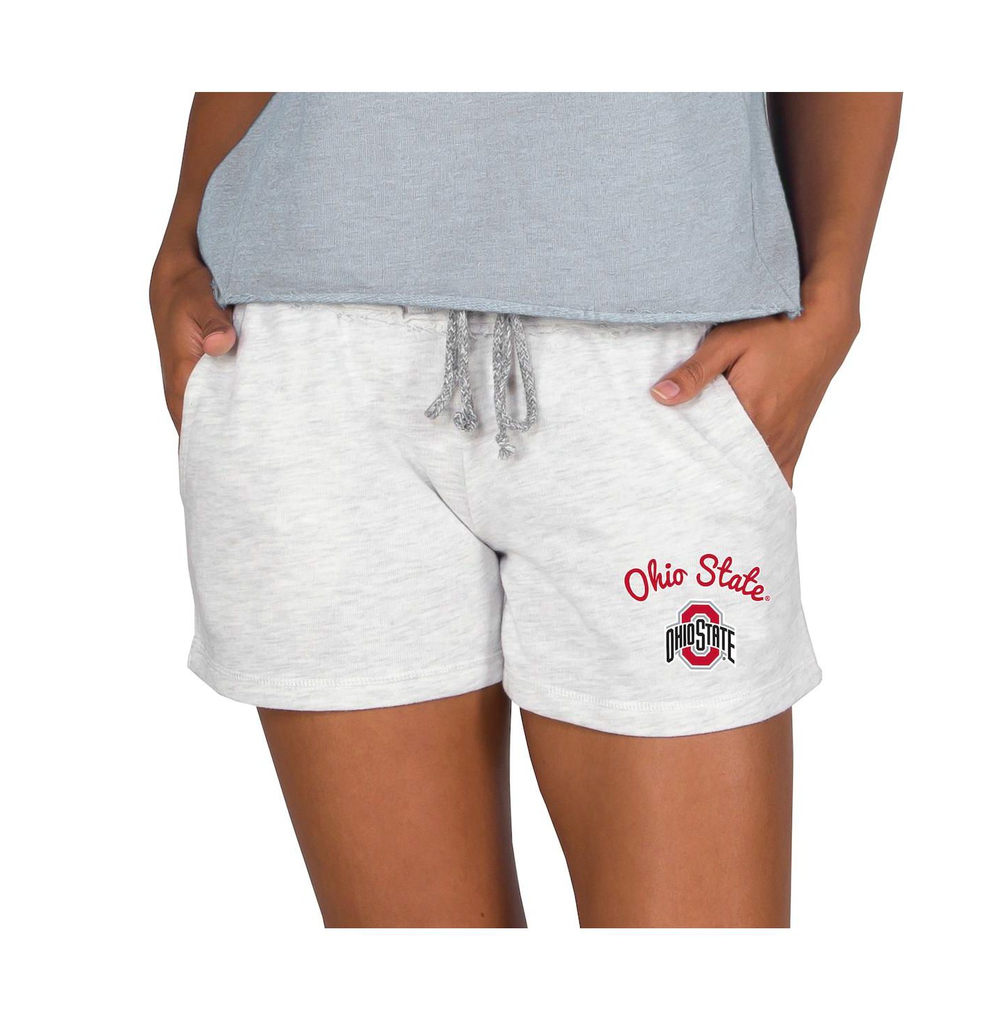 Женские шорты Concepts Sport Ash Ohio State Buckeyes Mainstream French Terry Tri-Blend — фото 1