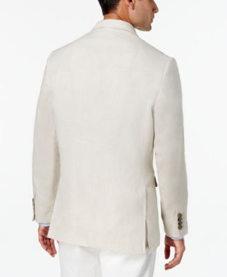 Blazer Homme Tasso Elba Gris Tweed - Taille US L - Coton/poly - Coupe Regular (Neuf Avec étiquettes)