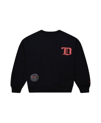 Women's Black Detroit Red Wings Crewneck Sweatshirt