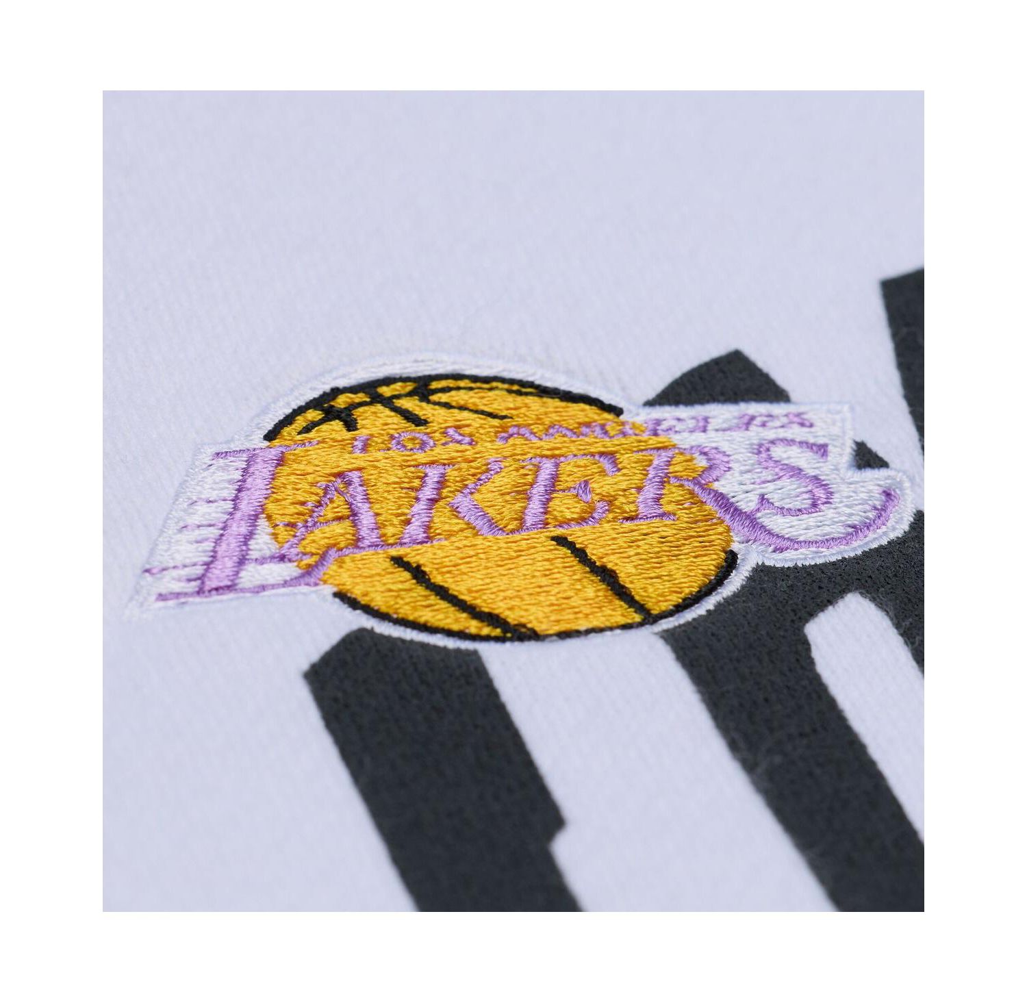 Women's White Los Angeles Lakers Lightweight Block Letter Sweatshirt