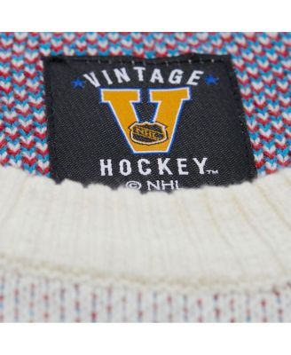 Men's Cream New York Rangers Centennial Retro Logo Sweater