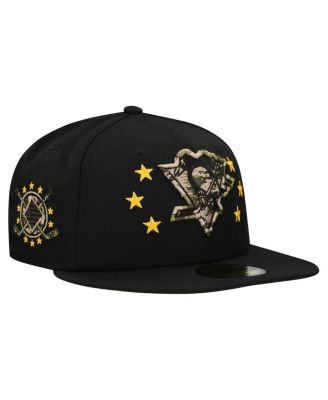 Men's Black Pittsburgh Penguins Military Appreciation Digital Camo Stars 59FIFTY Fitted Hat