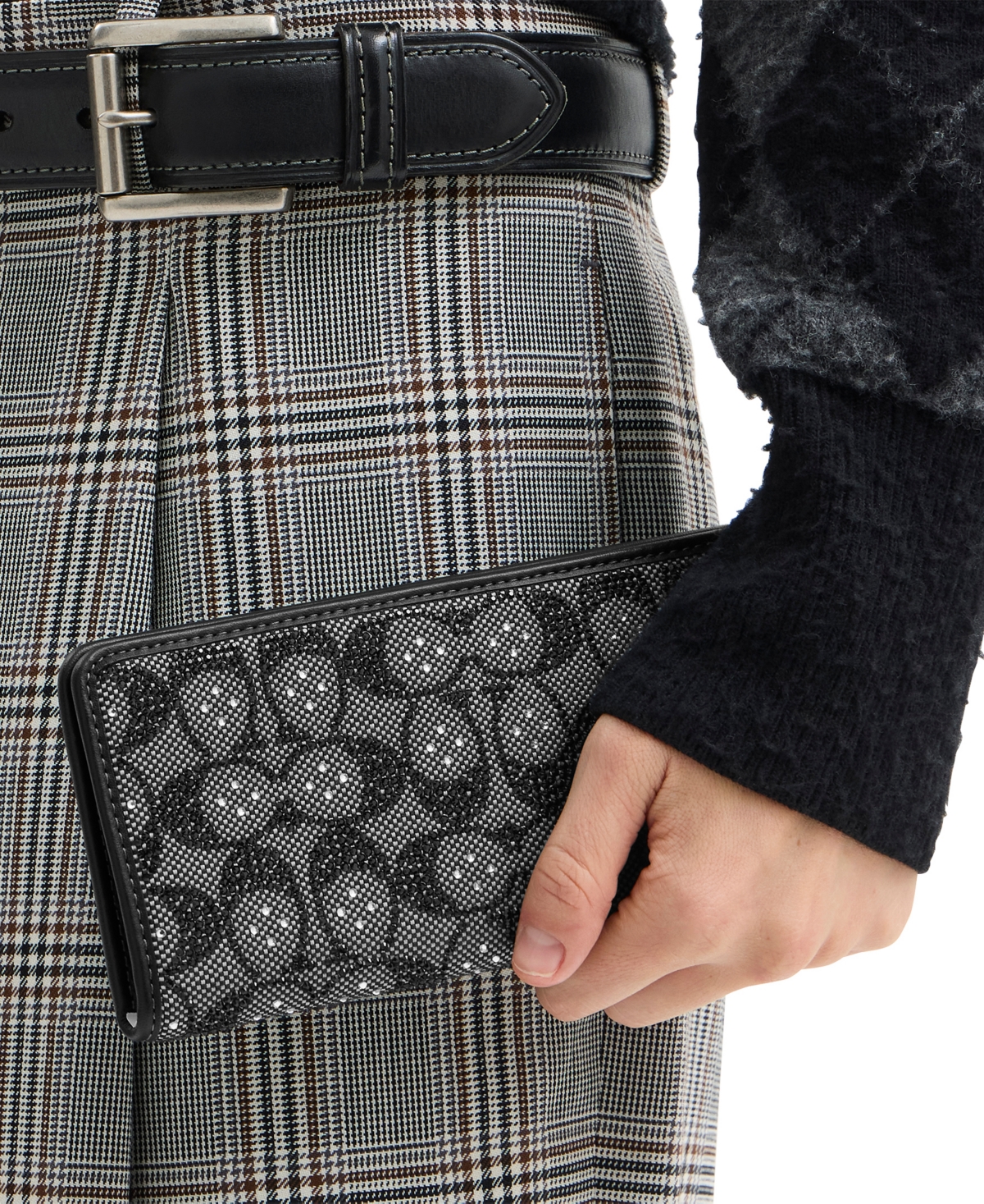 Coach Essential Crystal Signature Jacquard Slim Wallet