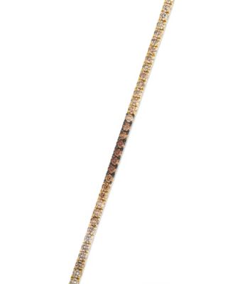 Chocolate Diamond Ombre Tennis Bracelet (5 ct. t.w.) in 14k Honey Gold