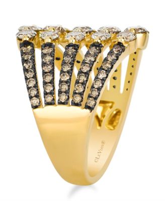 Nude Diamond (1.44 ct. t.w.) and Chocolate Diamond (0.72 ct. t.w.) Ring in 14k Honey Gold