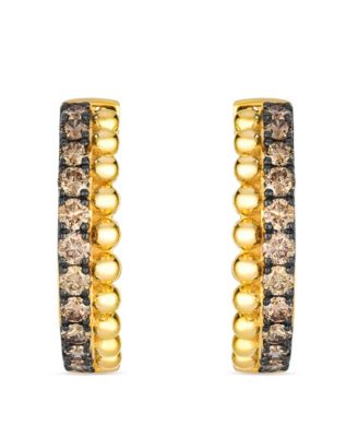 Chocolate Diamond Earrings (0.65 ct. t.w.) in 14k Honey Gold