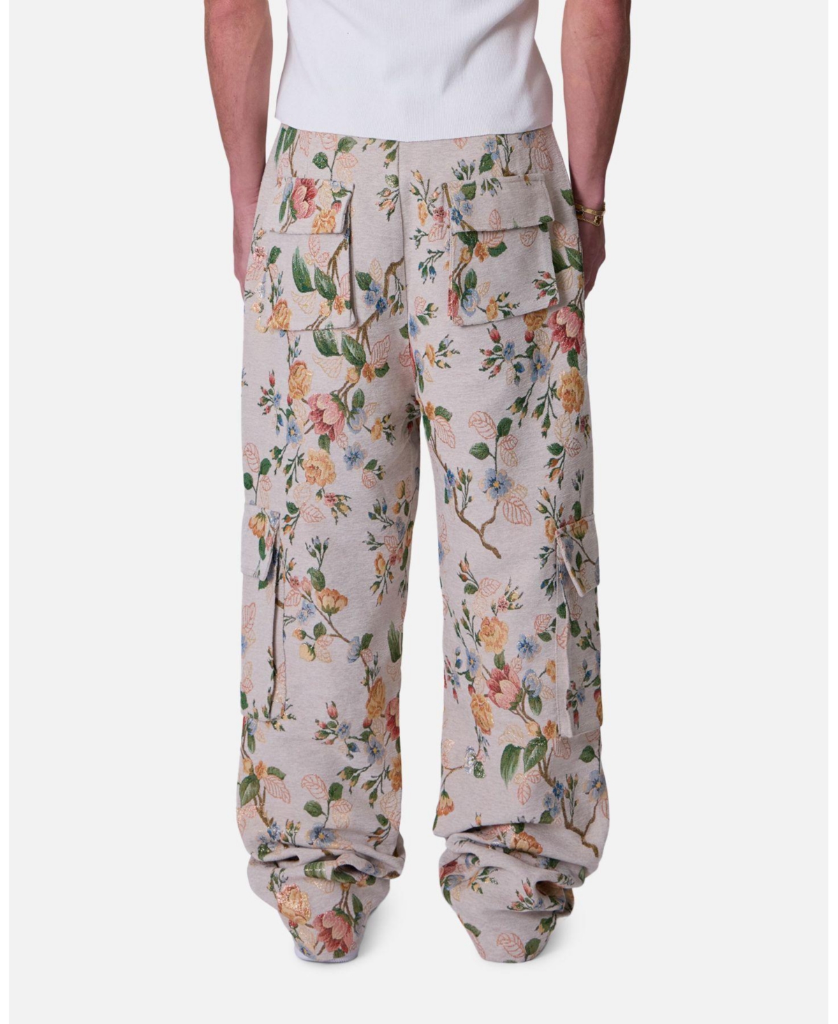 mnml Men's Men'sJacquard Rose Cargo Pants
