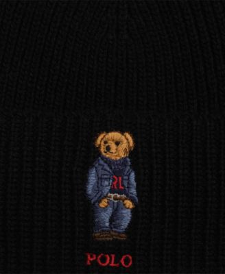 Men's Solid Denim Bear Beanie