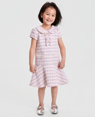 Blueberi Boulevard Girls' 2T-6X Short-Sleeve Boucle Dress - Macy's