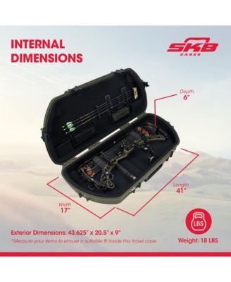 Hard Protective Storage Case, Archery Bow & Arrow iSeries Shaped Case, Green