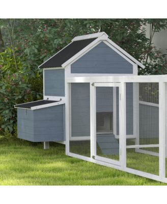 156" Extra Large Chicken Coop with 2 Nesting Box & Run Cage