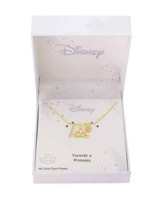 Princess Cubic Zirconia Pendant Charm Necklace