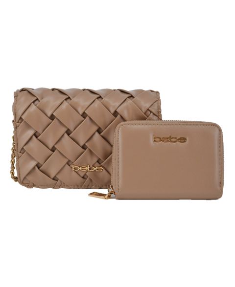 Женская сумка Bebe Luca Mini Crossbody Bag with Wallet, цвет: Бежевый