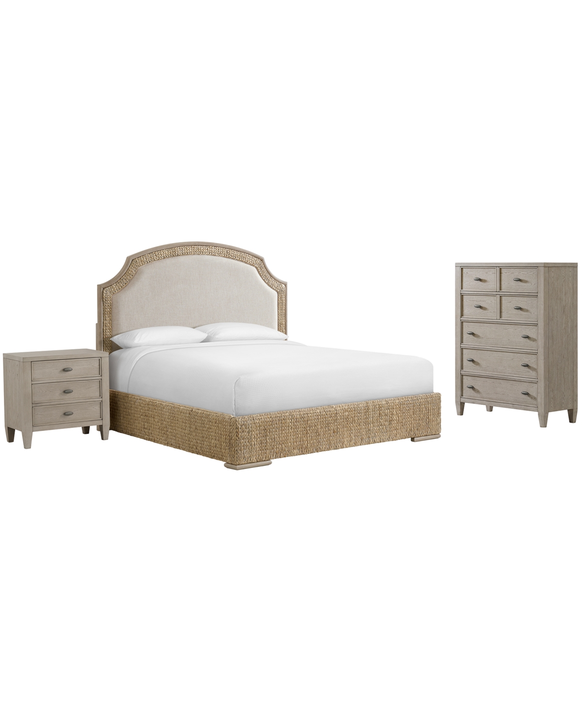 Sirena Queen 3-Pc. Set (Bed, Chest, 3-Drawer Nightstand)