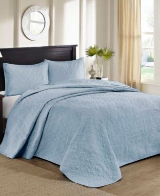 Quebec Quilted 3-Pc. Bedspread Set, Queen