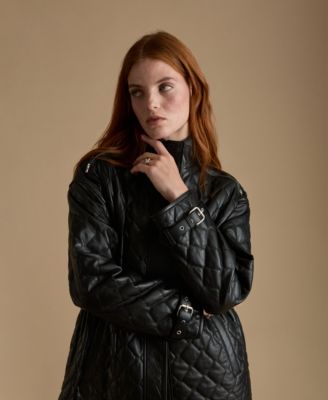 Women's Quilted Leather Jacket