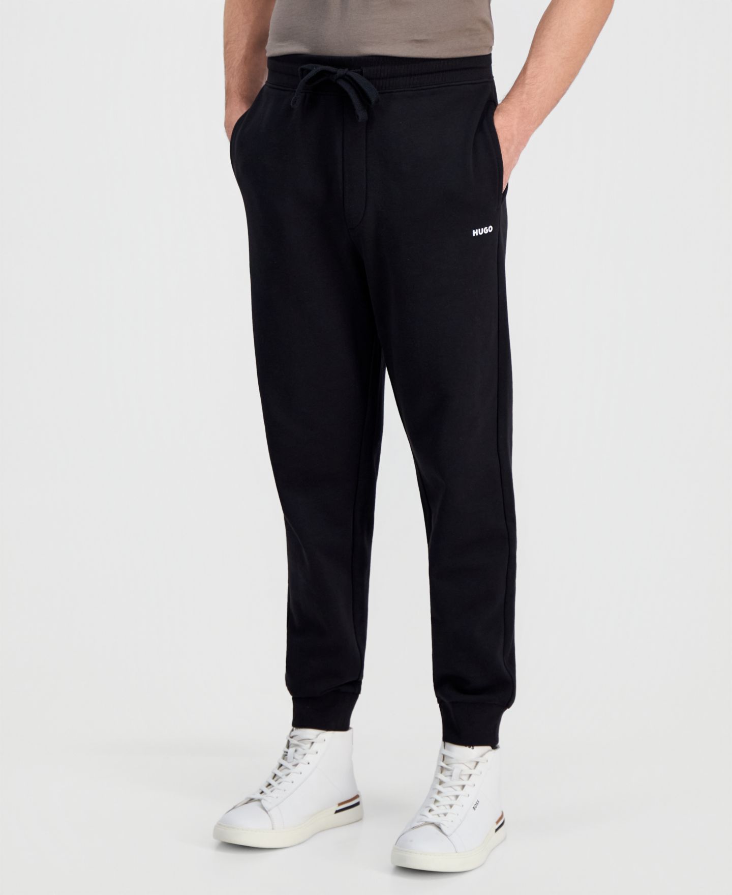 Мужские брюки Hugo Boss Dayote Jersey Trouser, цвет: Чёрный — фото 2
