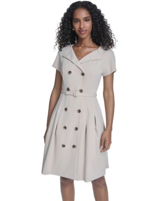 Women's Crepe V-Neck Blazer Dress