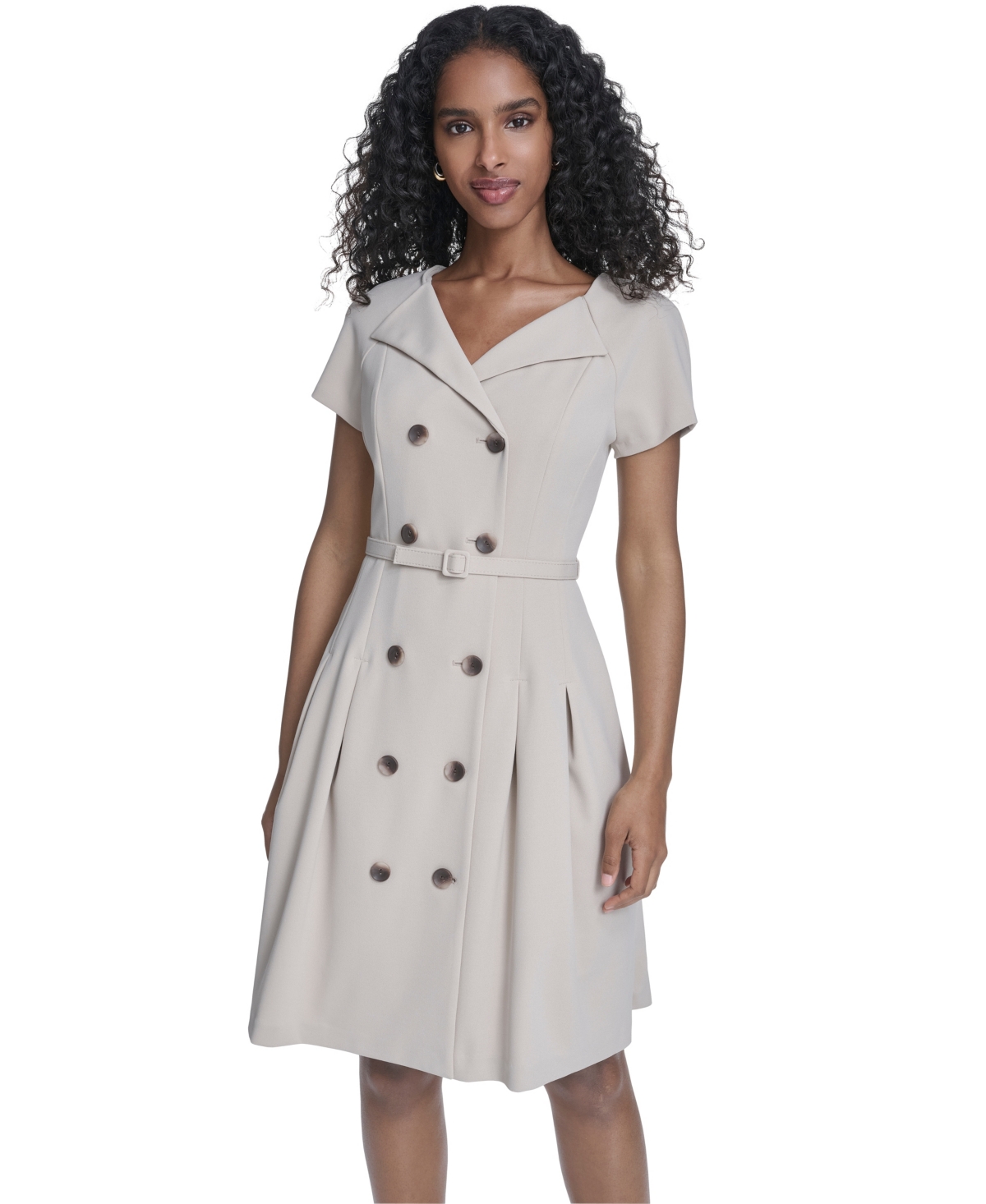 Calvin Klein Women's Crepe V-Neck Blazer Dress