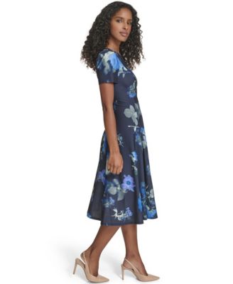 Women's Short-Sleeve Crewneck Dress