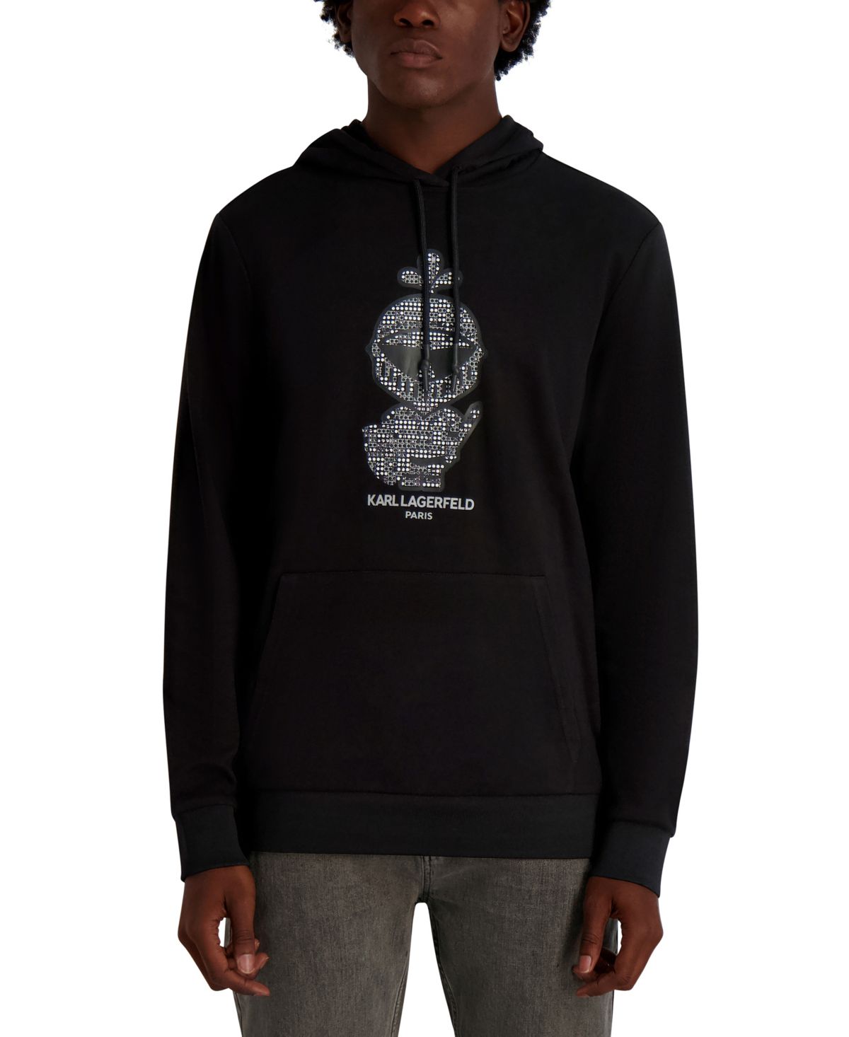 Мужская приталенная толстовка с капюшоном из французского махрового материала