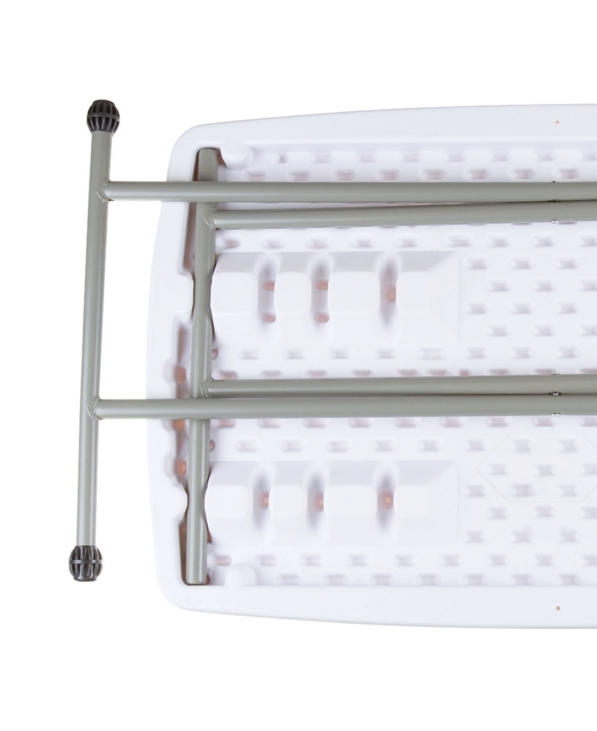 Everyday Home 30" Plastic Adjustable Folding Table In White