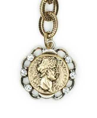 Gold Plated Coin Pendant Necklace 