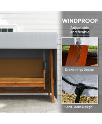 81" x 49" x 65" Outdoor Patio Hammock Porch Swing Cover,