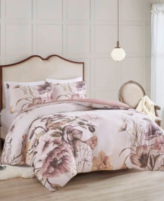 Cassandra Cotton 3-Pc. Duvet Cover Set, Full/Queen