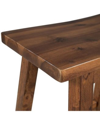 2-Piece Counter Height Wood Stools for Compact Kitchen Spaces