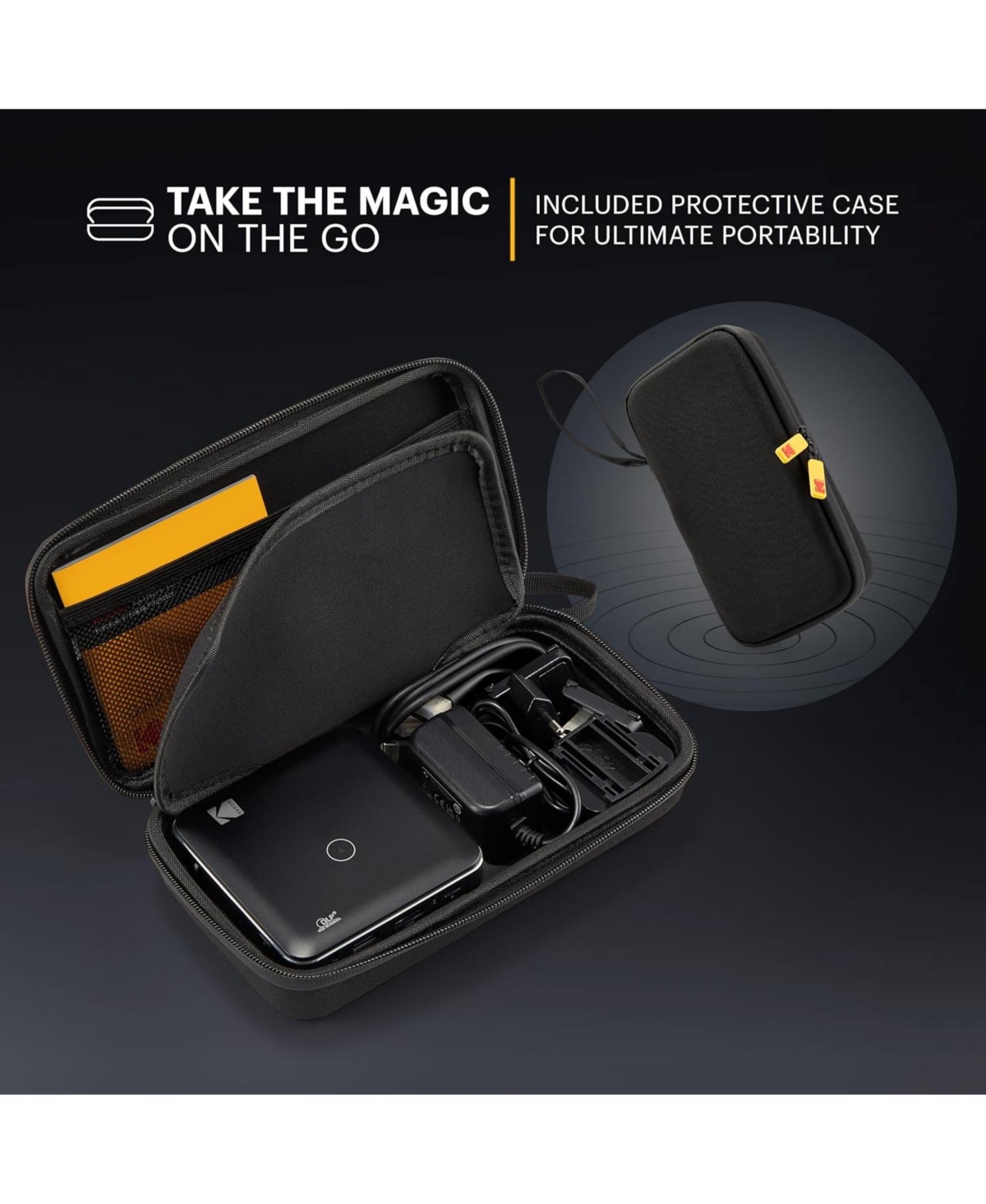 Kodak Luma 150 Pico Projector, Rechargeable Ultra Mini Projector w/60" Screen, Tripod & Case