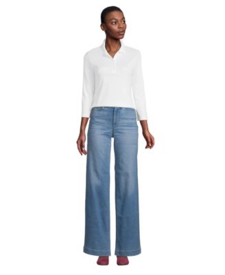 Women's 3/4 Sleeve Supima Cotton Polo Shirt