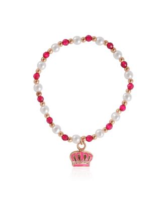 Crown Charm 3 Piece Beaded Jewelry