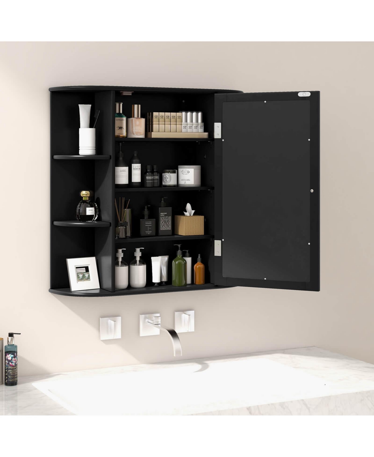 Multipurpose Mount Wall Surface Bathroom Storage Cabinet Mirror