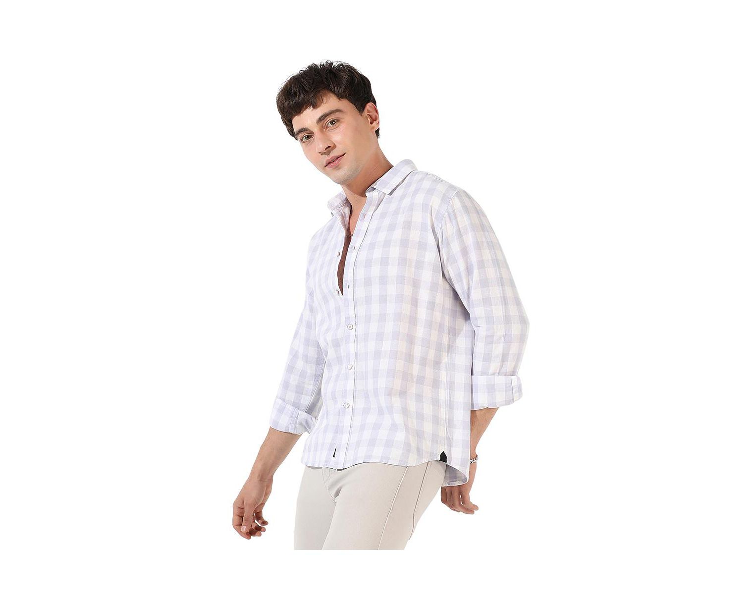 Men's Checkered Regular Fit Casual Shirt