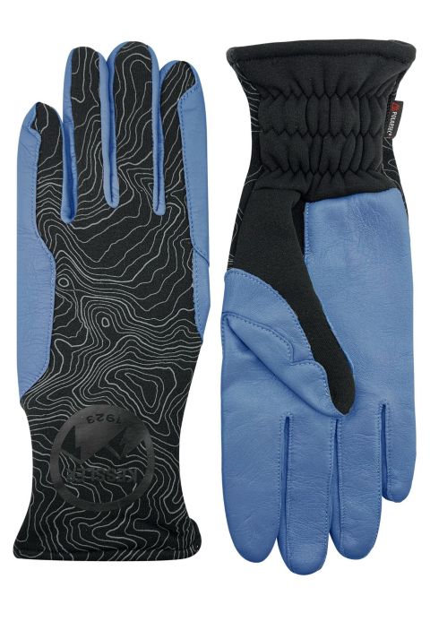 Женские перчатки KESSLER Mattila - Casual Softshell with Leather Palm & Touchscreen Function, цвет: Синий