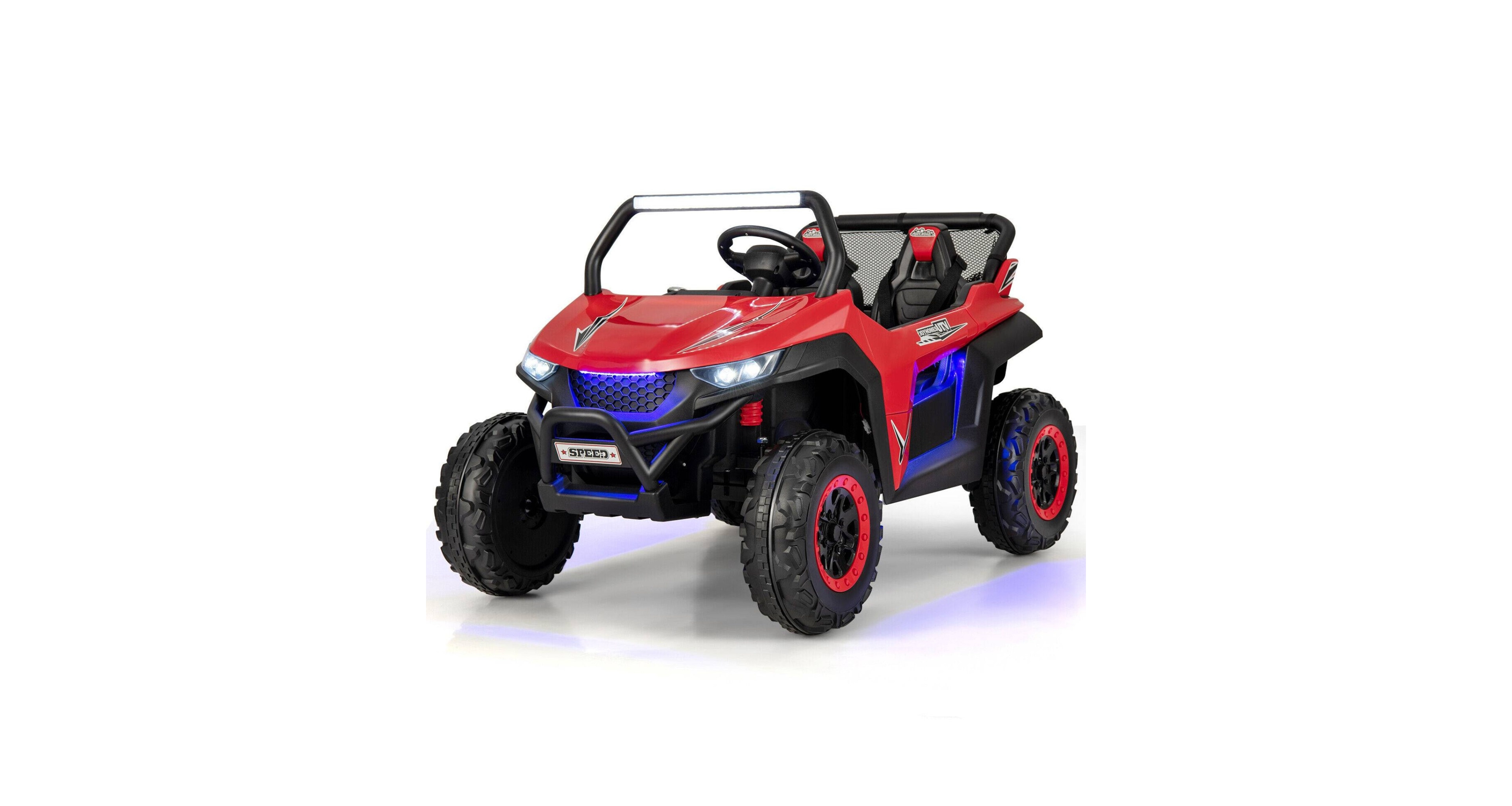 Sugift 12V 2-Seater Soft-Start Remote-Control Kids Ride-On Utv, 130 lbs, Ages 3-8